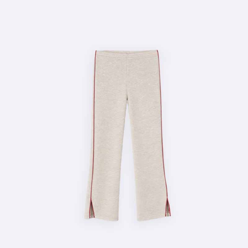 Girls' Side-Stripe Ribbed Flared Leggings