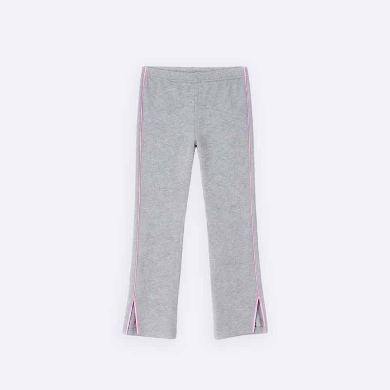 Girls' Side-Stripe Ribbed Flared Leggings