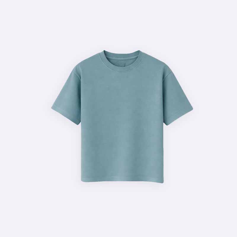 Two-piece girls' clothing set: loose-fitting t-shirt and wide-legged pants