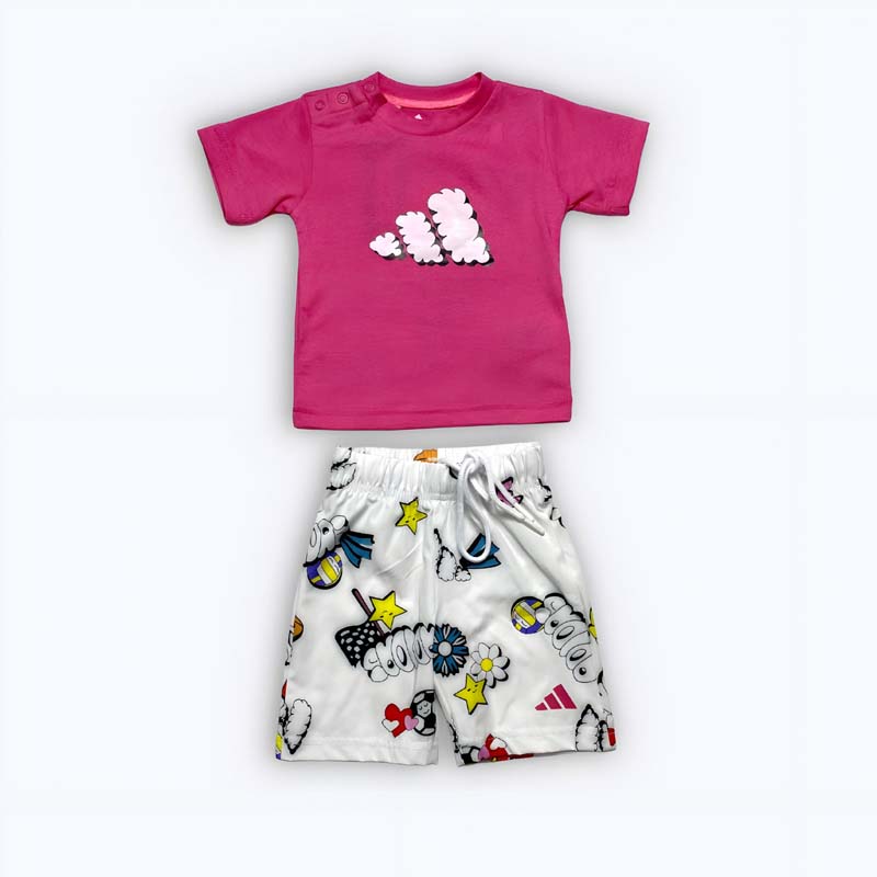 Girls Two-Piece Set – T-Shirt & Shorts