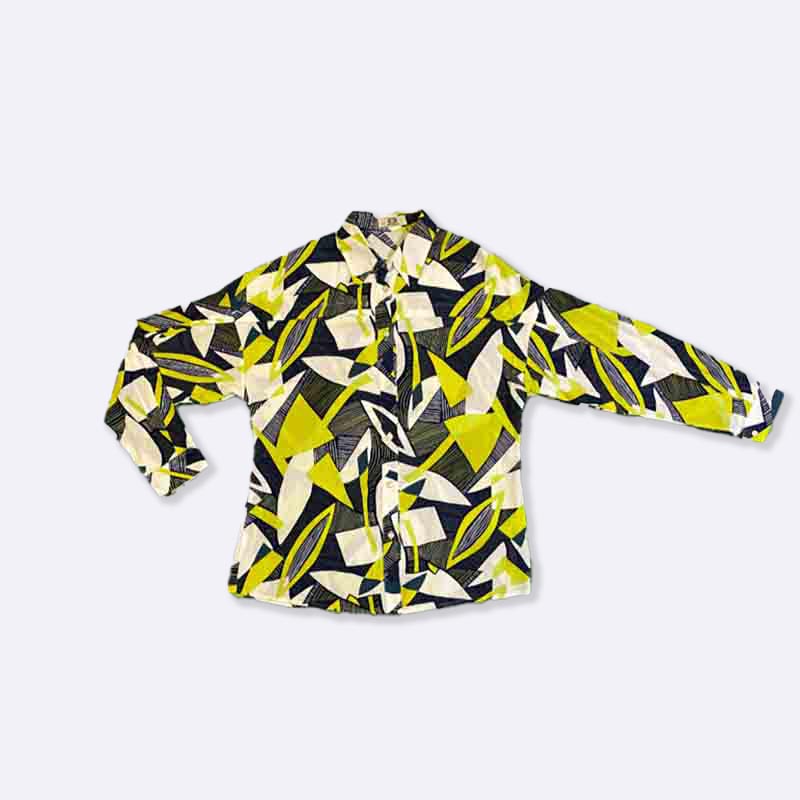 Women’s Long-Sleeve Geometric Print Shirt