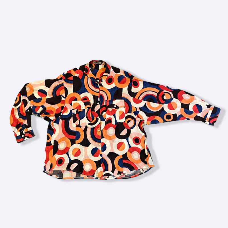 Bright Geometric Patterned Shirt