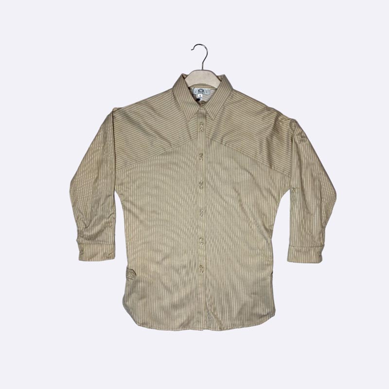 Women's Striped Button-Up Blouse 