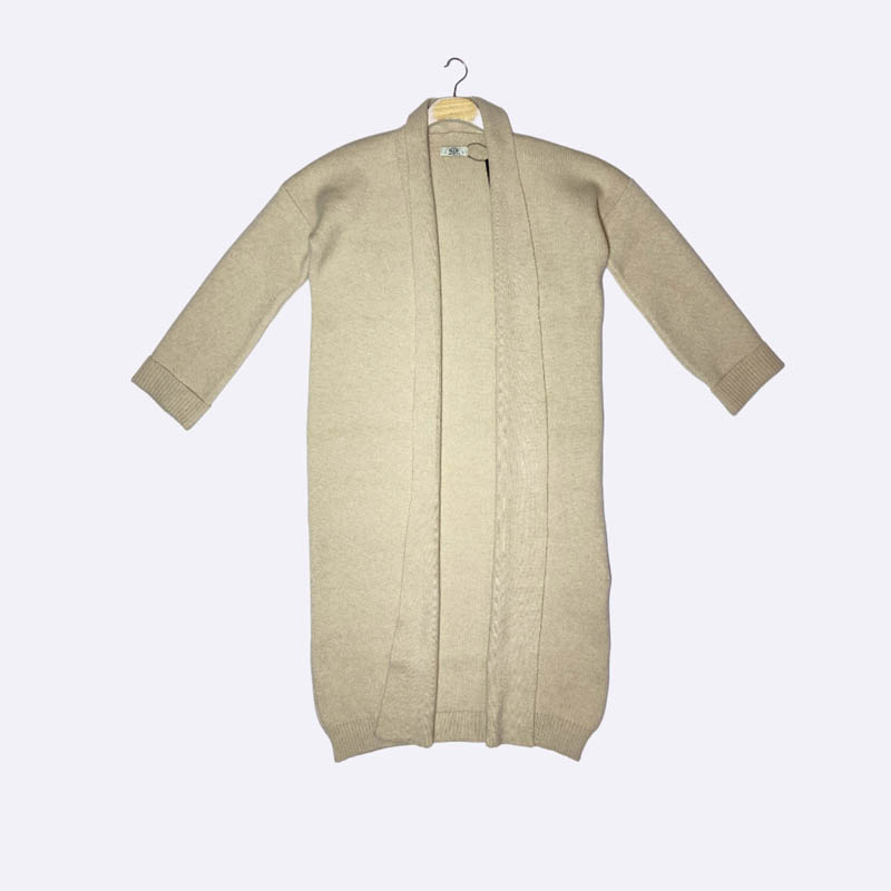 Women's Long Knitted Open Cardigan 