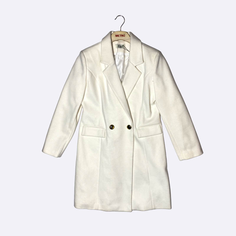 Women's Double-Breasted Long Blazer Coat