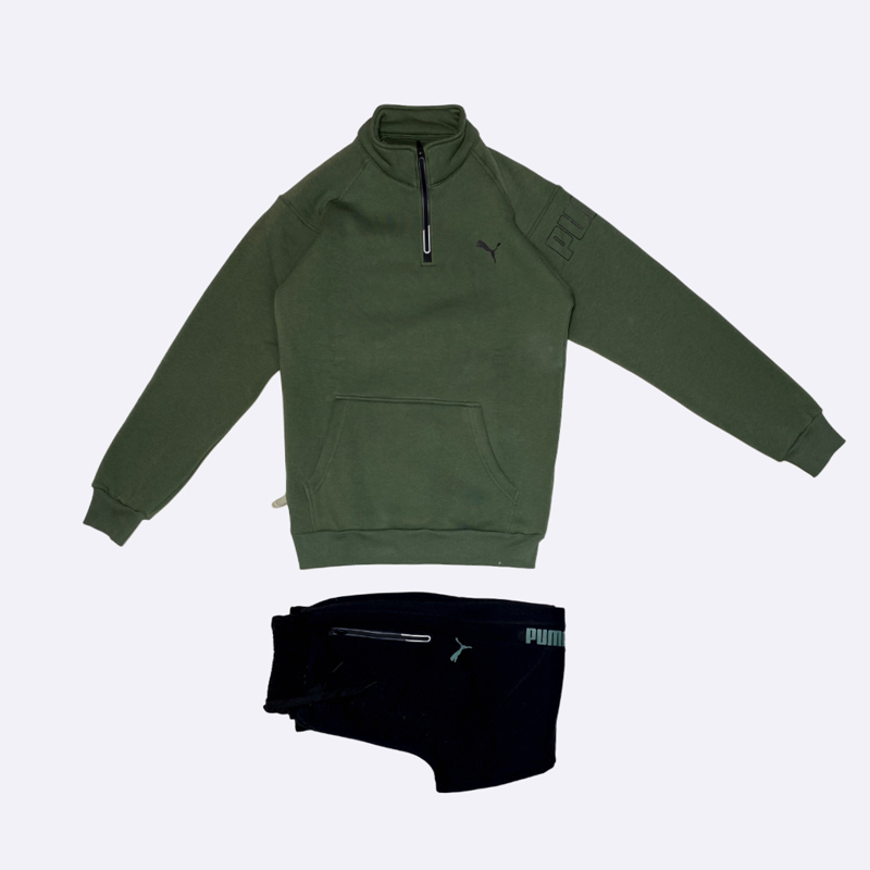 Men's Quarter-Zip Sweatshirt and Joggers Set