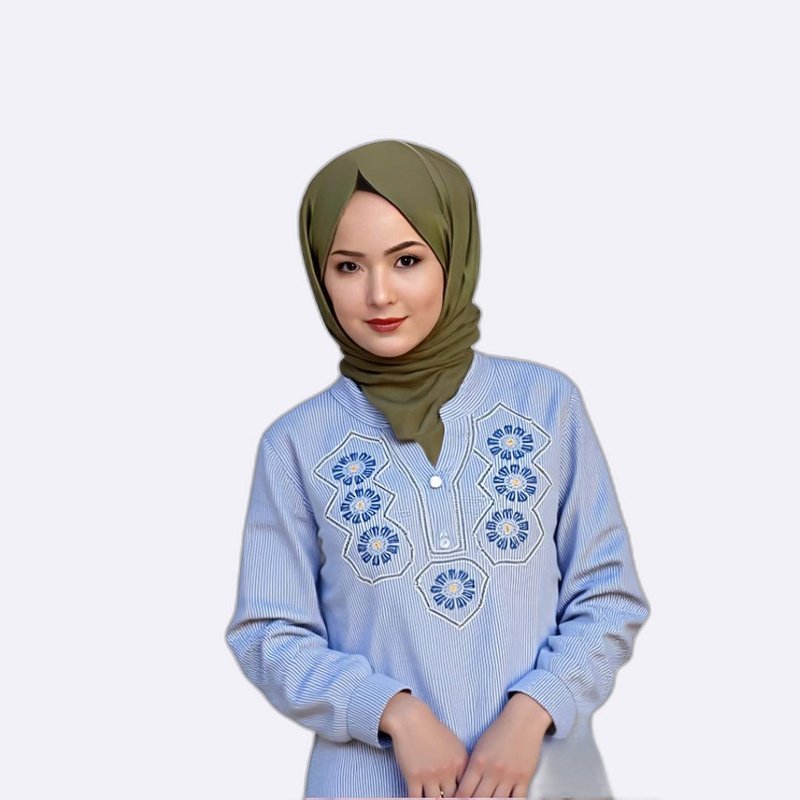 Blouse with Embroidered Details