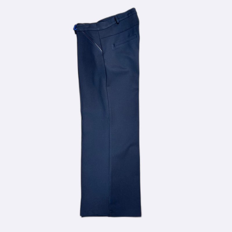 Navy Tailored Wide Leg Trousers