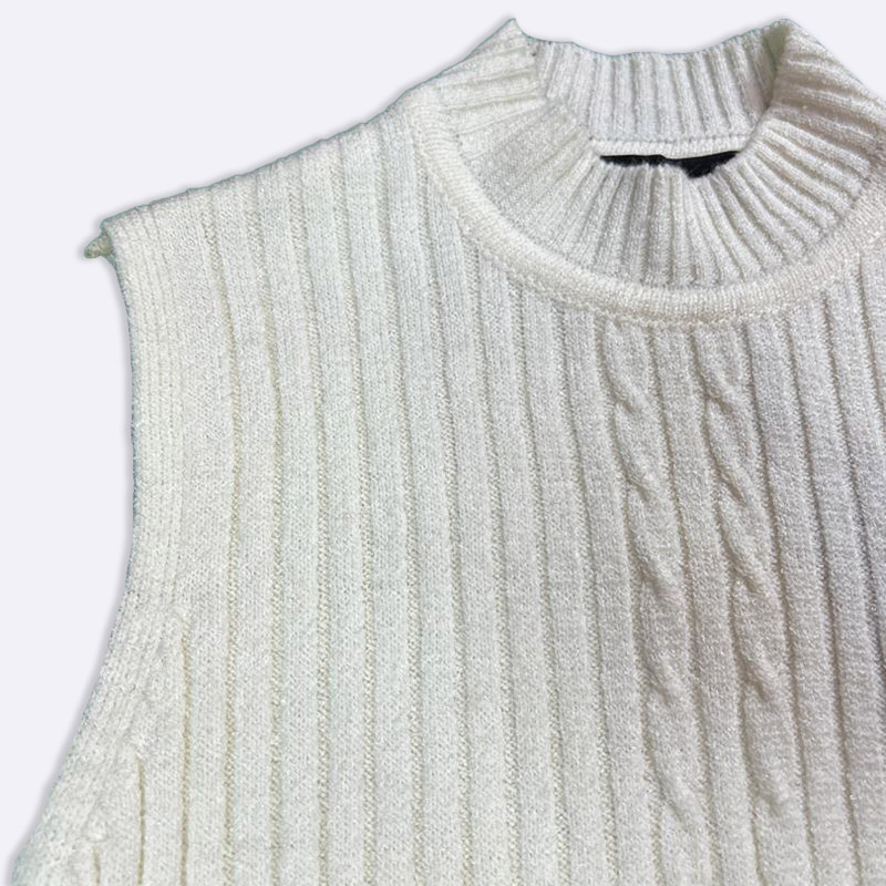 Ivory Knit Sleeveless Top
