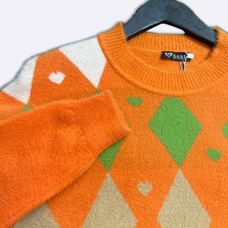 Argyle Diamond Knit Sweater