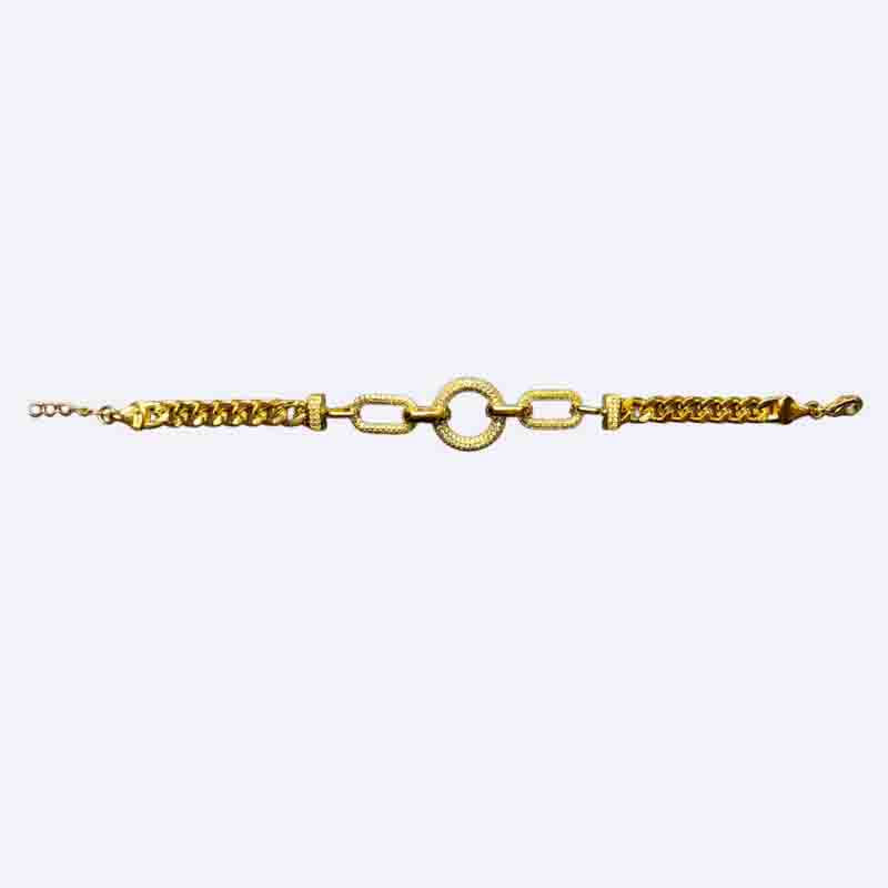 Pavé Circle Chain Link Bracelet