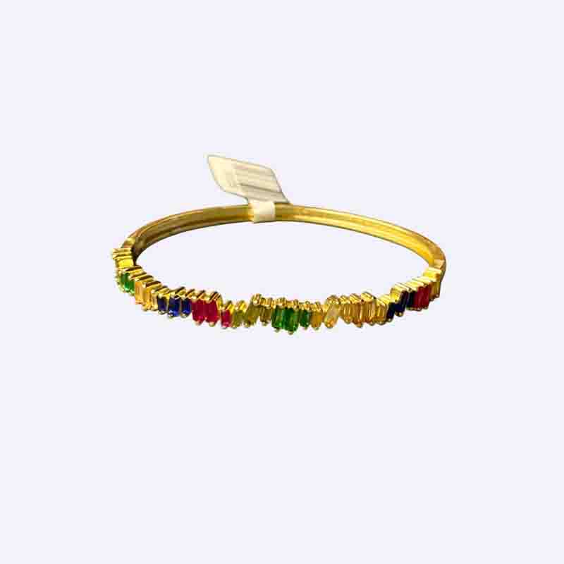 Padlock and Clover Charm Bangle