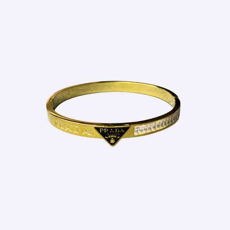 Monogram and Cutout Motif Bangle