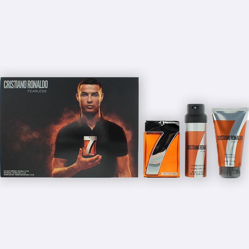 CRISTIANO RONALDO FEARLESS Gift Set (100ml EDT + 150ml Body Spray + 150ml Shower Gel)