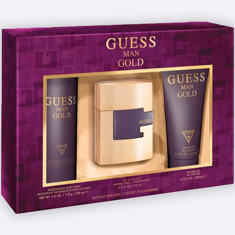 Guess Man Gold Gift Set – 226ML / 75ML / 200ML