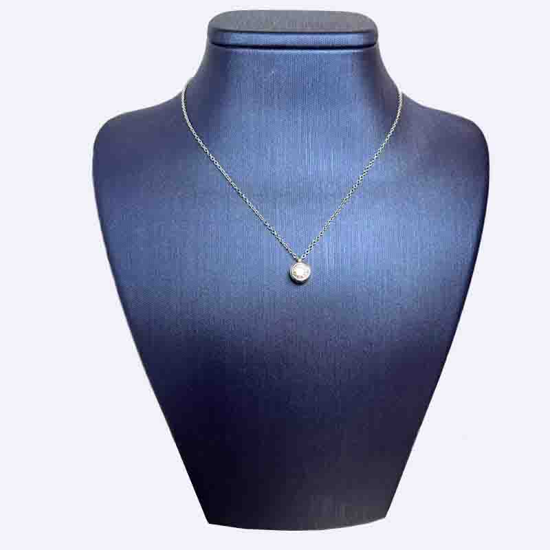 Minimal Silver Stone Necklace