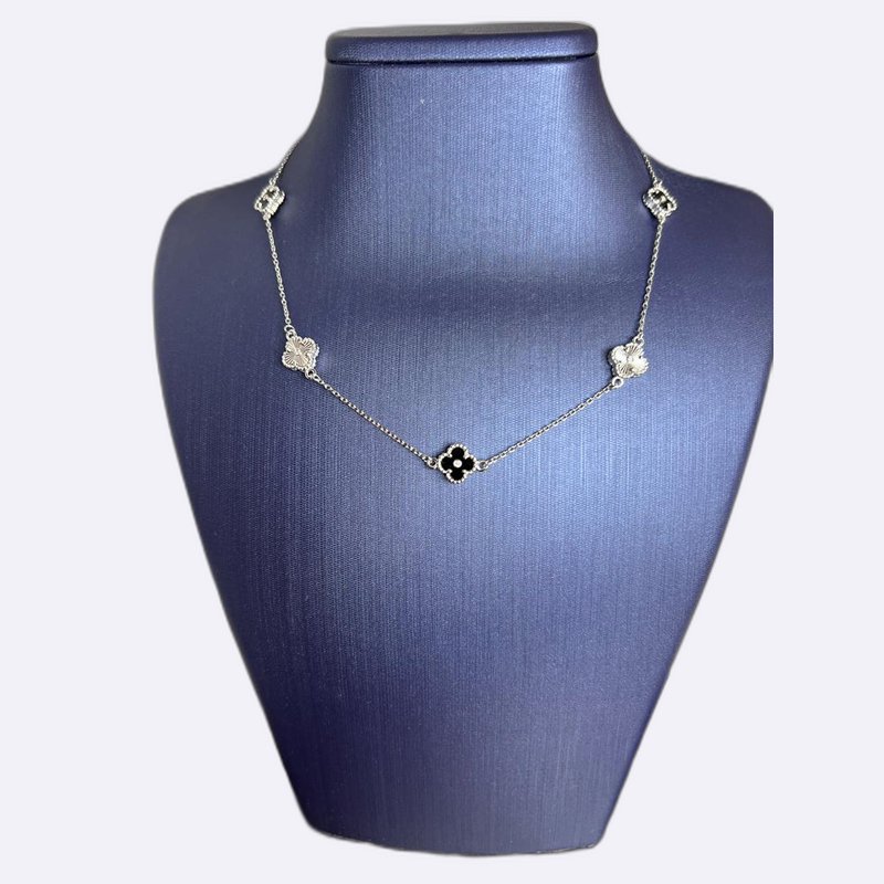 Lucky Clover Silver Chain Necklace