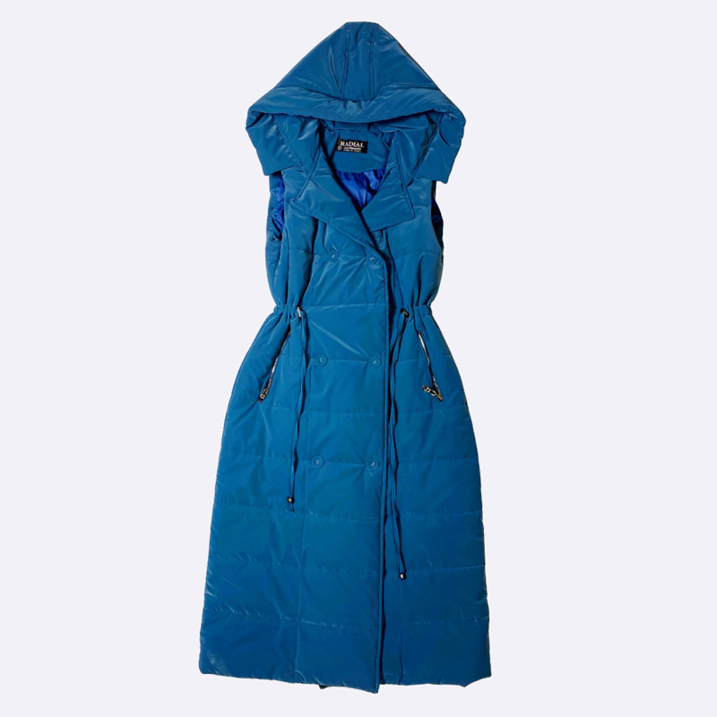 Women's Long Padded Hooded Vest