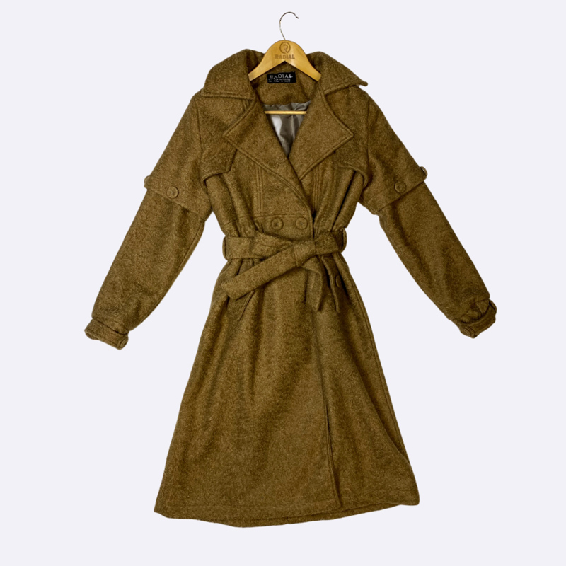 Women's Double-Breasted Wool Blend Coat