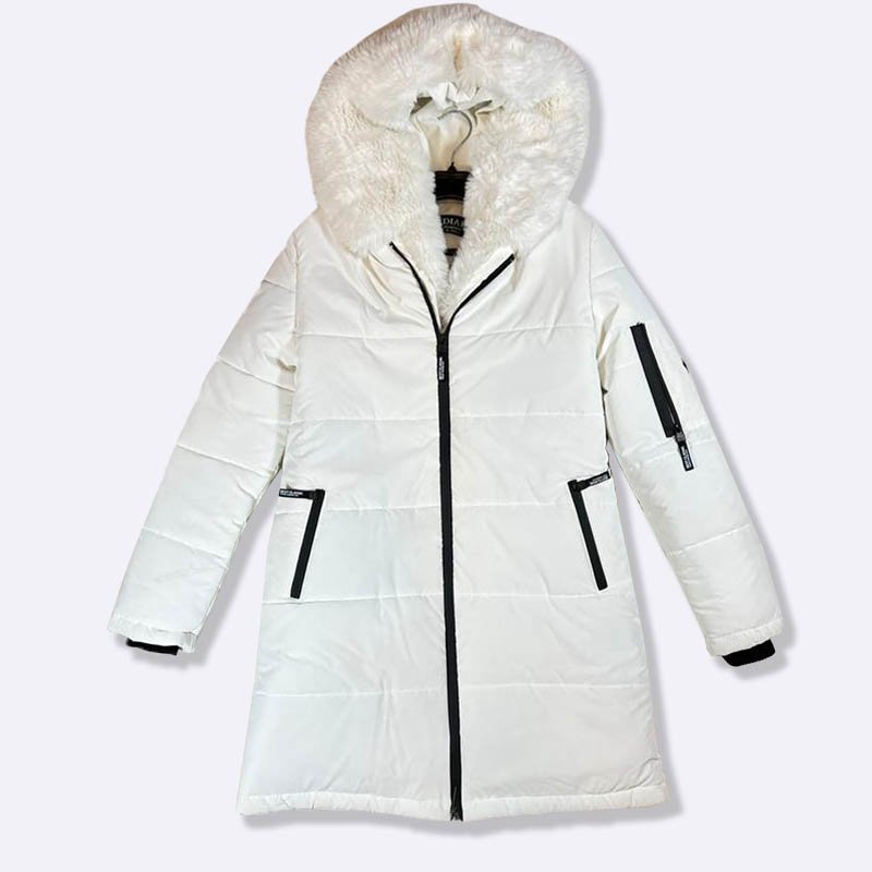 Winter Charm: Faux Fur Hooded Puffer Coat