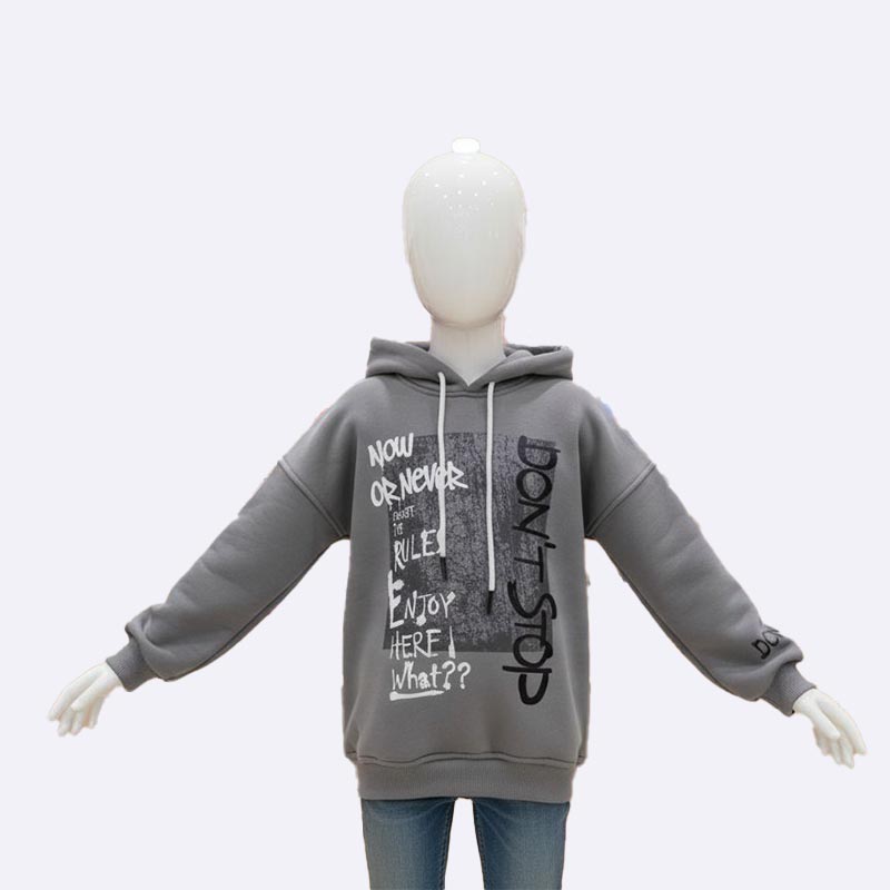 Kids' Fleece Hoodie with Graphic Print