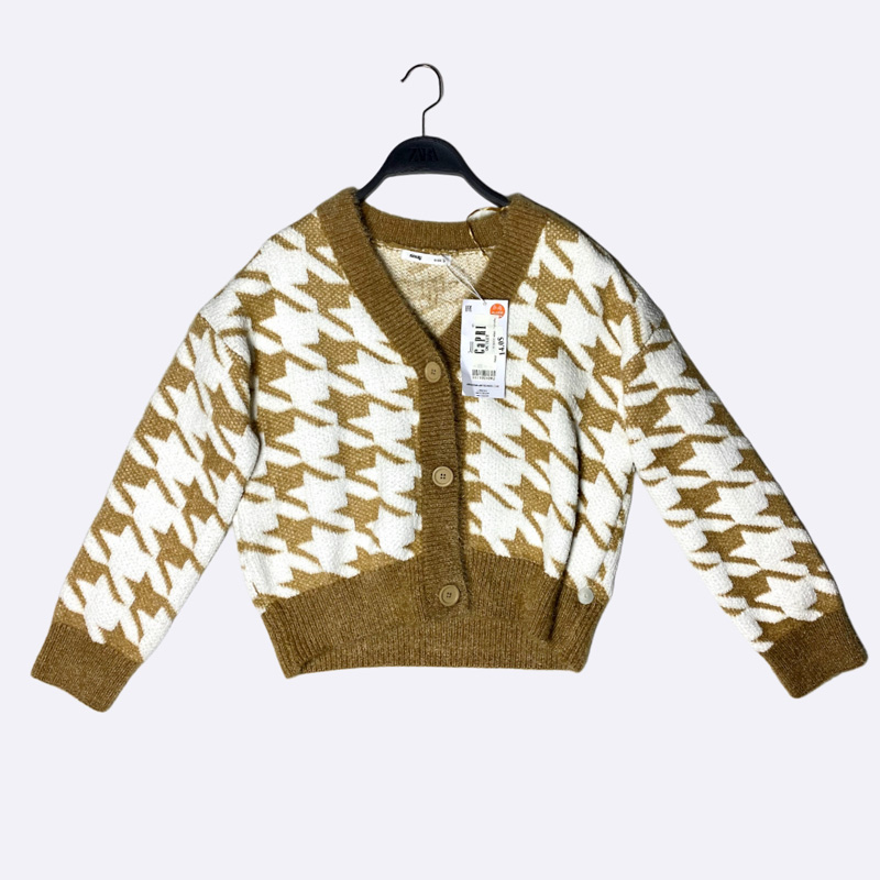 Women's Houndstooth Knit Cardigan
