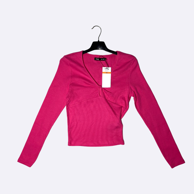 Women's Long-Sleeve Knot-Front Top