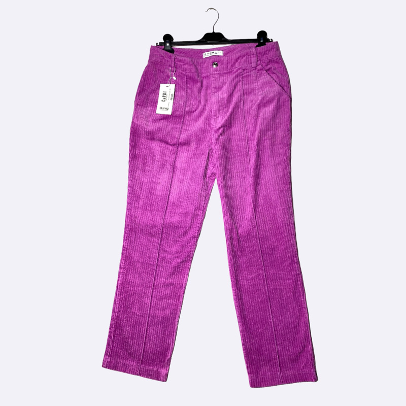High-Waisted Corduroy Trousers