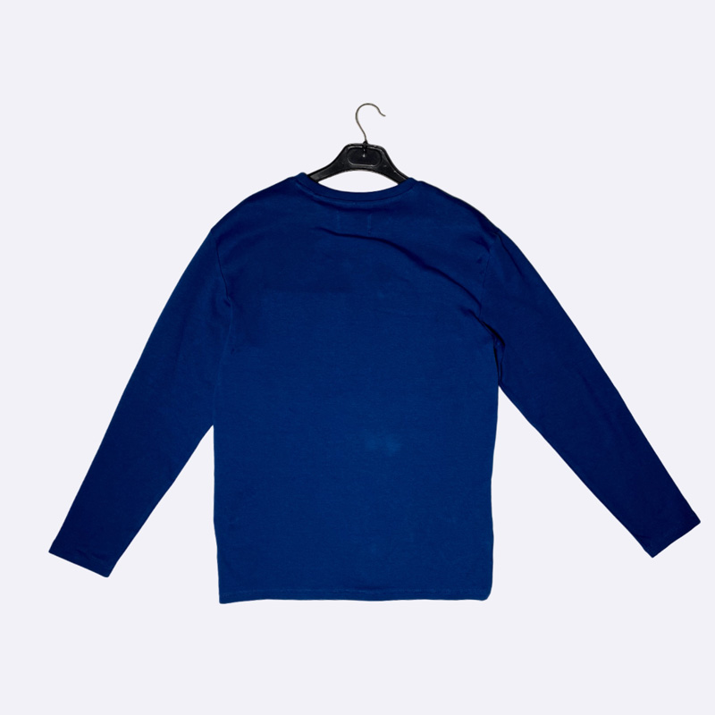 Primark Men’s Long Sleeve Basic Blue T-Shirt