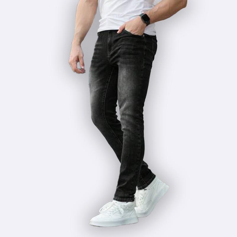 Men's Slim Fit Black Wash Jeans