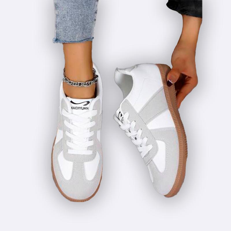 Retro Chic White Sneakers