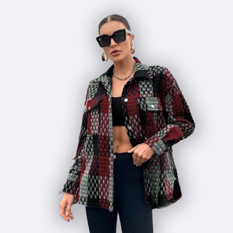 Patchwork Plaid Overshirt