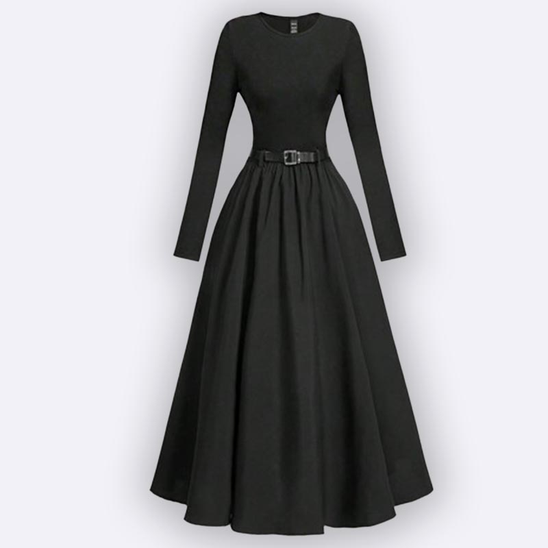 Elegant Belted Maxi Dress