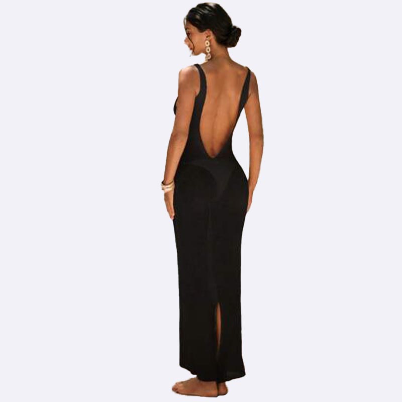 Backless Maxi Cover-Up Dress