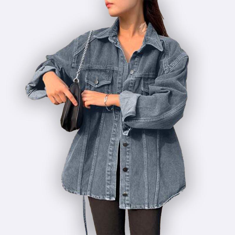 Denim Dreams: Button-Down Jacket Top