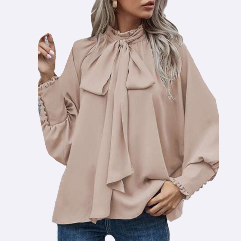 Elegant Bow Tie Chiffon Blouse