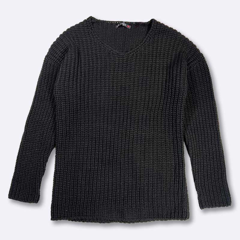 Chunky Knit V-Neck Sweater