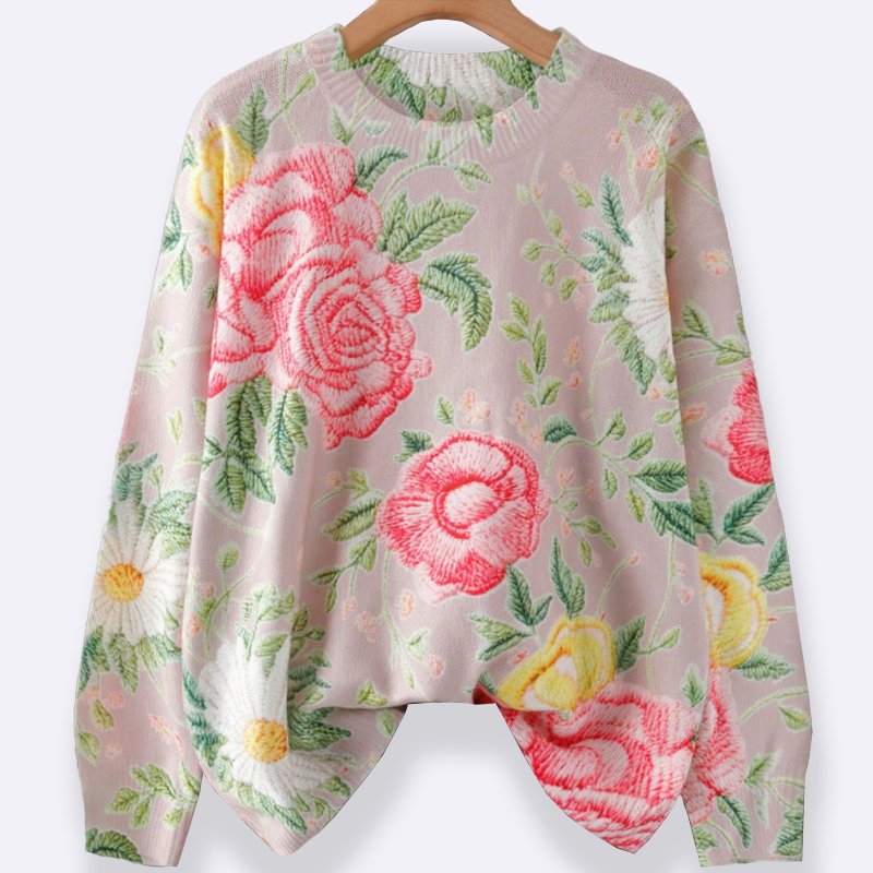 Floral Bloom Knit Sweater