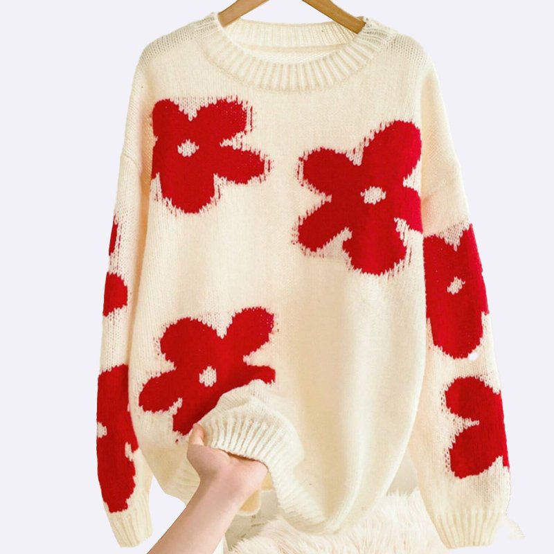 Floral Bloom Knit Sweater