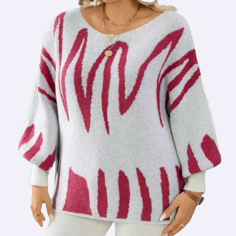 Abstract Print Women's Pullover Sweater