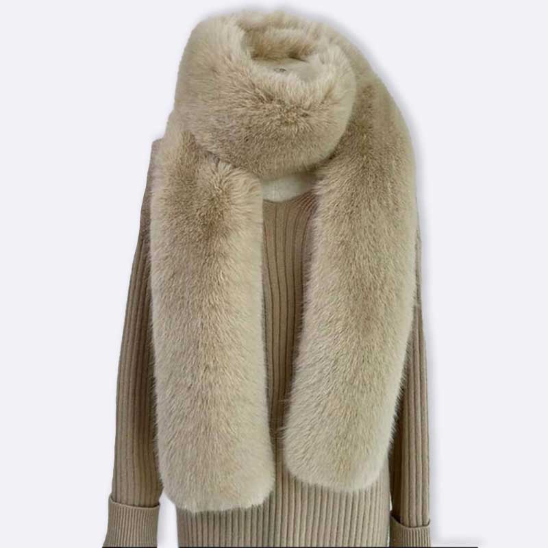 Luxury Faux Fur Scarf - Elegant Winter Warmer