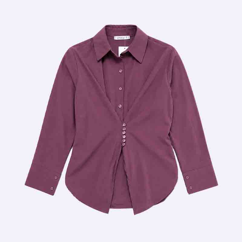 Elegant Draped Casual Shirt