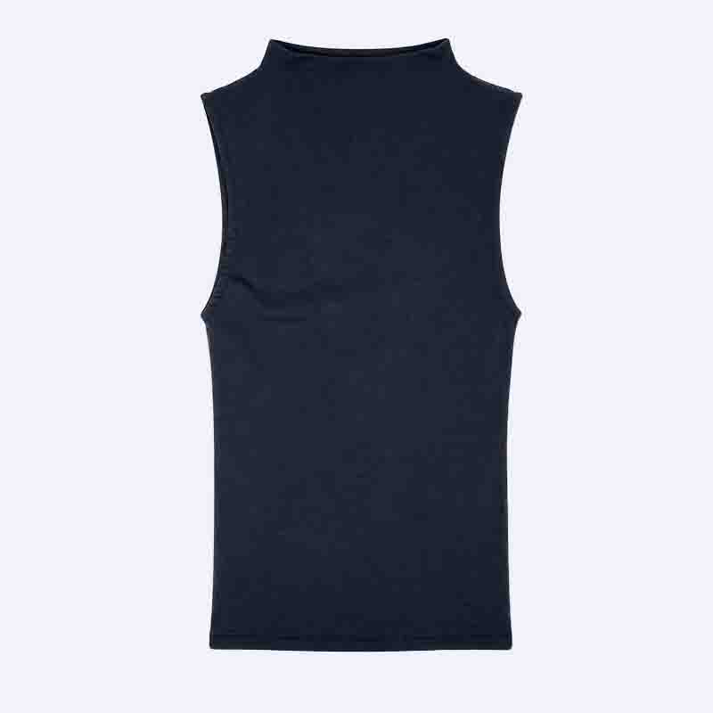 Sleeveless High Neck Basic Top