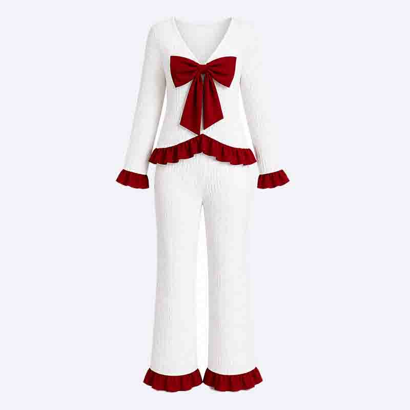 Bow Detail Pajama Set