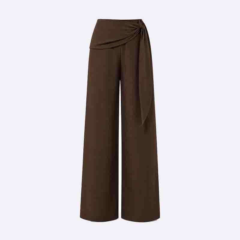 Wide Leg Wrap Waist Pants