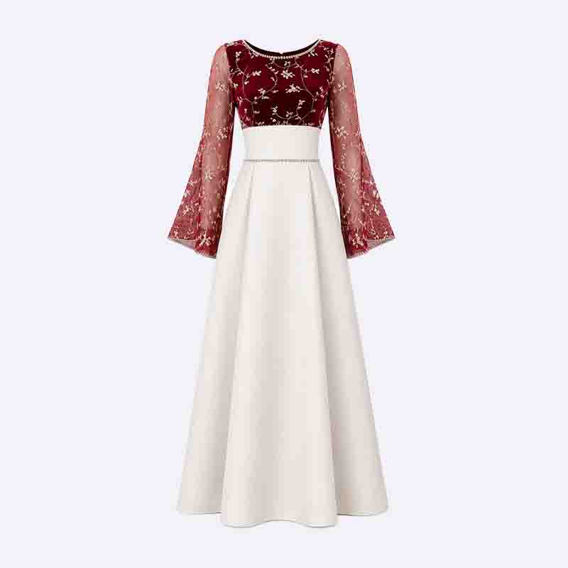 Elegant Embroidered Maxi Dress