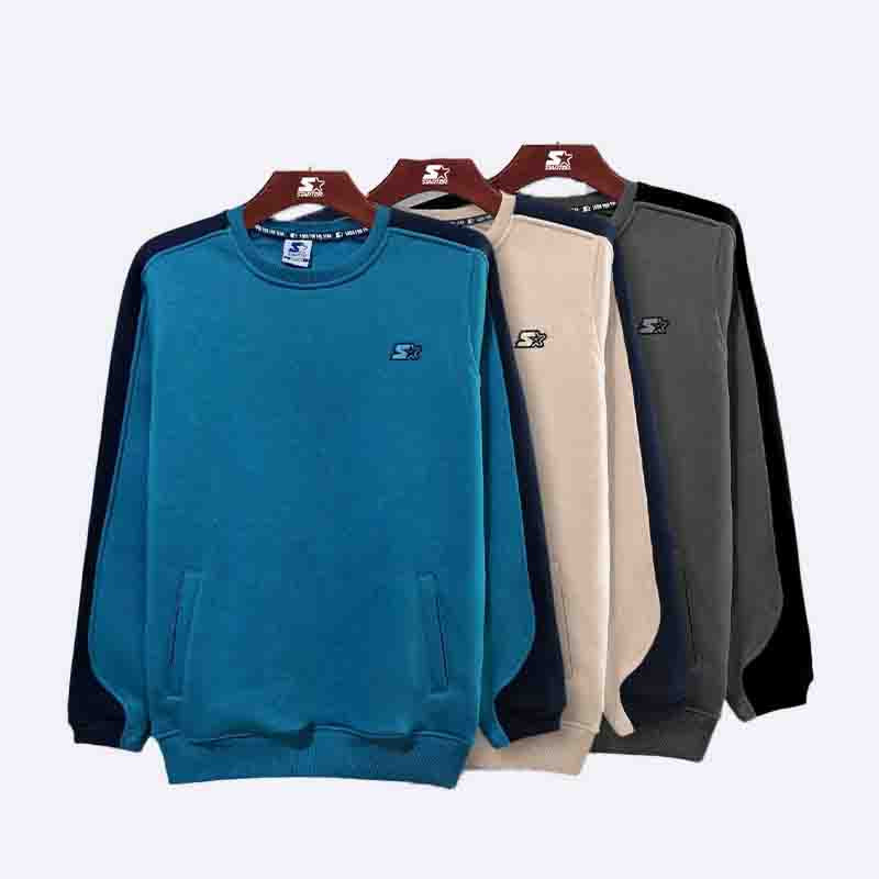 Men's Color Block Crewneck Sweatshirt